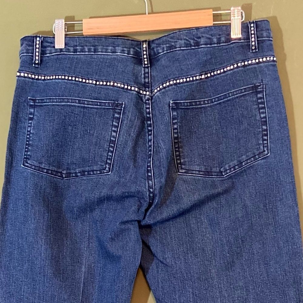 Christine Alexander Vintage Crystal Embellished straight leg, hi-rise jeans 16. - Picture 4 of 10